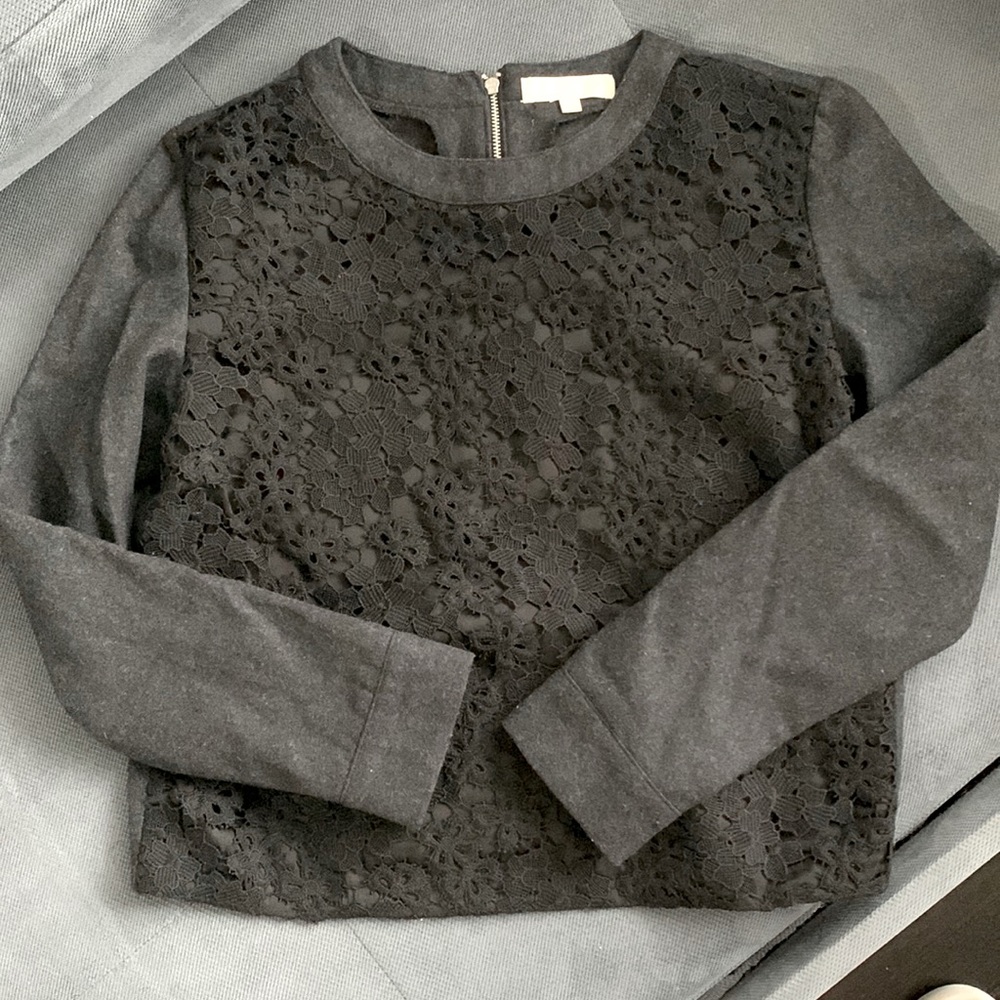 Wool (58%) Embroidered Top-XS